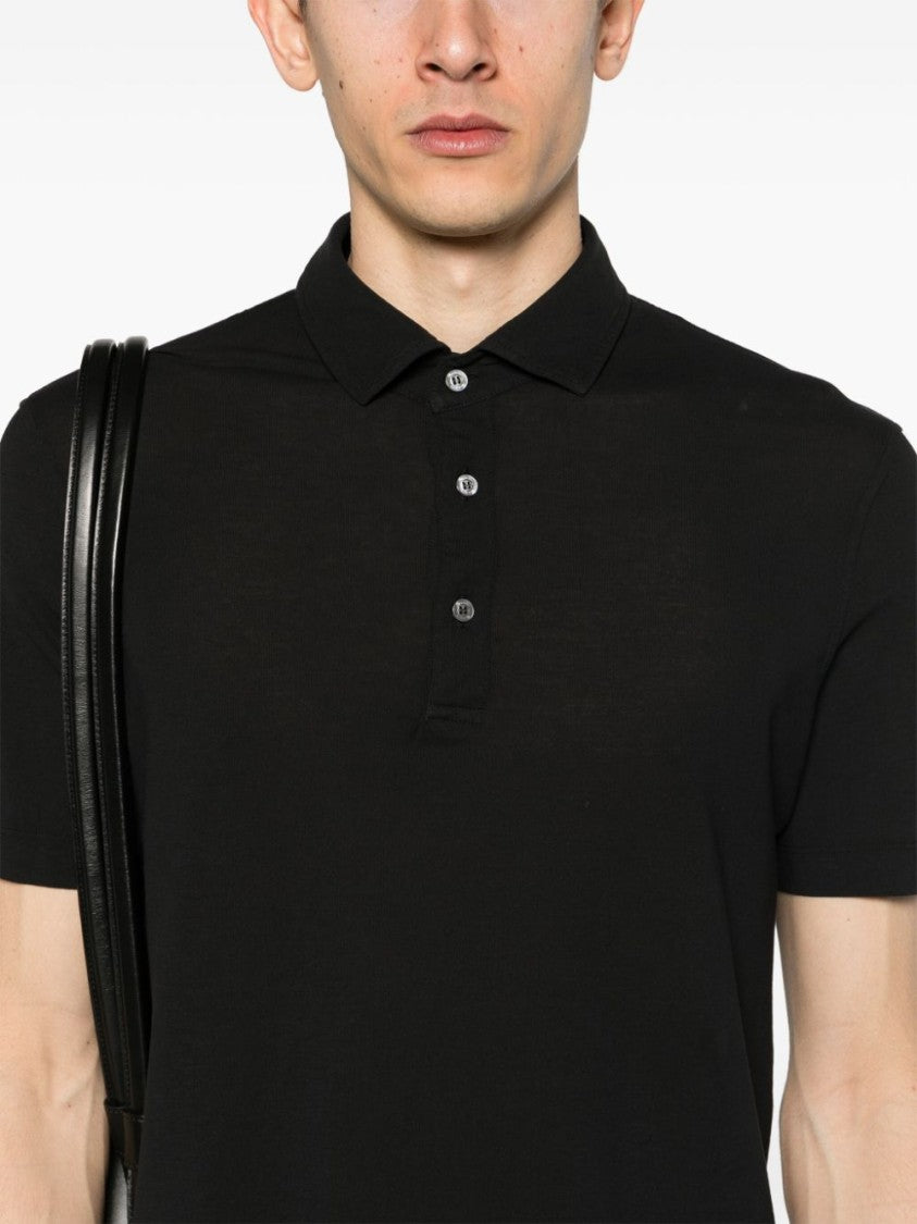 Drumohr Classic Short-Sleeve Logo Polo Shirt