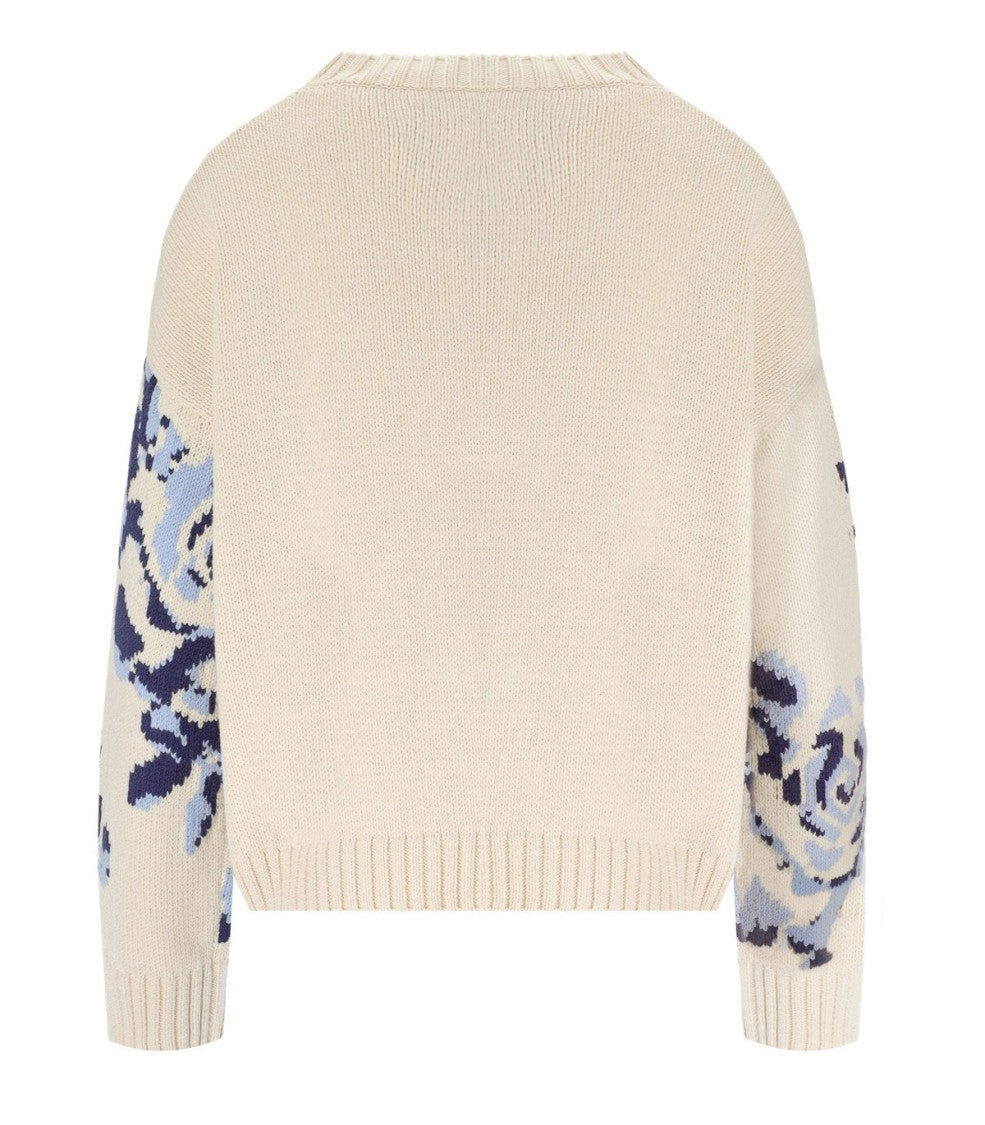 Max Mara Fabian Ivory Crewneck Sweater