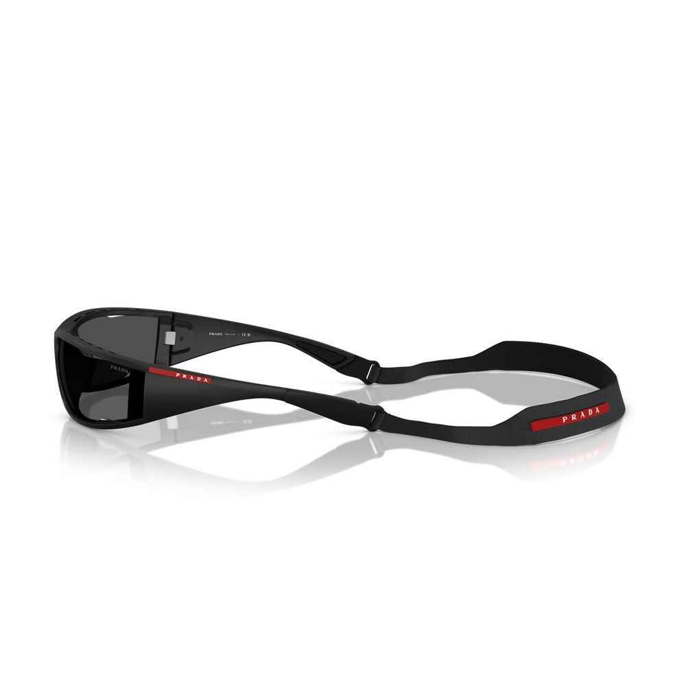 Prada Linea Rossa Ps A04s Wraparound Black Sunglasses