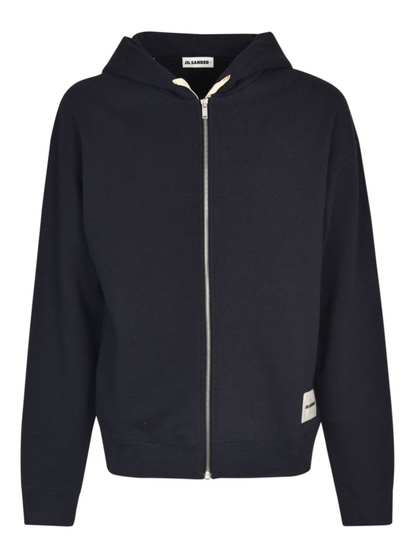Jil Sander Hooded Sweatshirt With Full Zip Closure