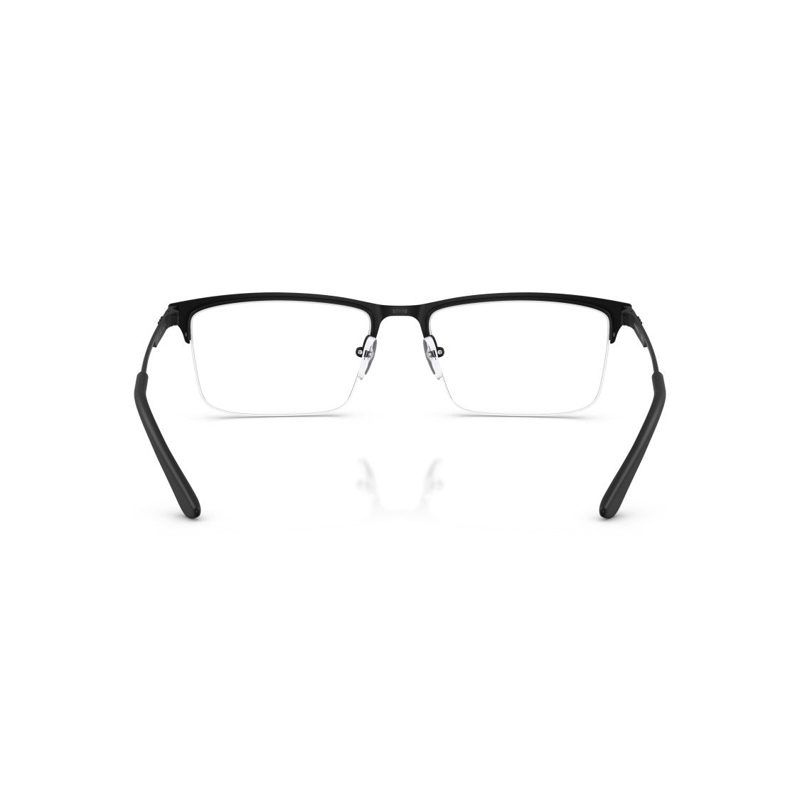 Emporio Armani 0Ea1177 Semi-Rimless Black Metal Frame Eyeglasses