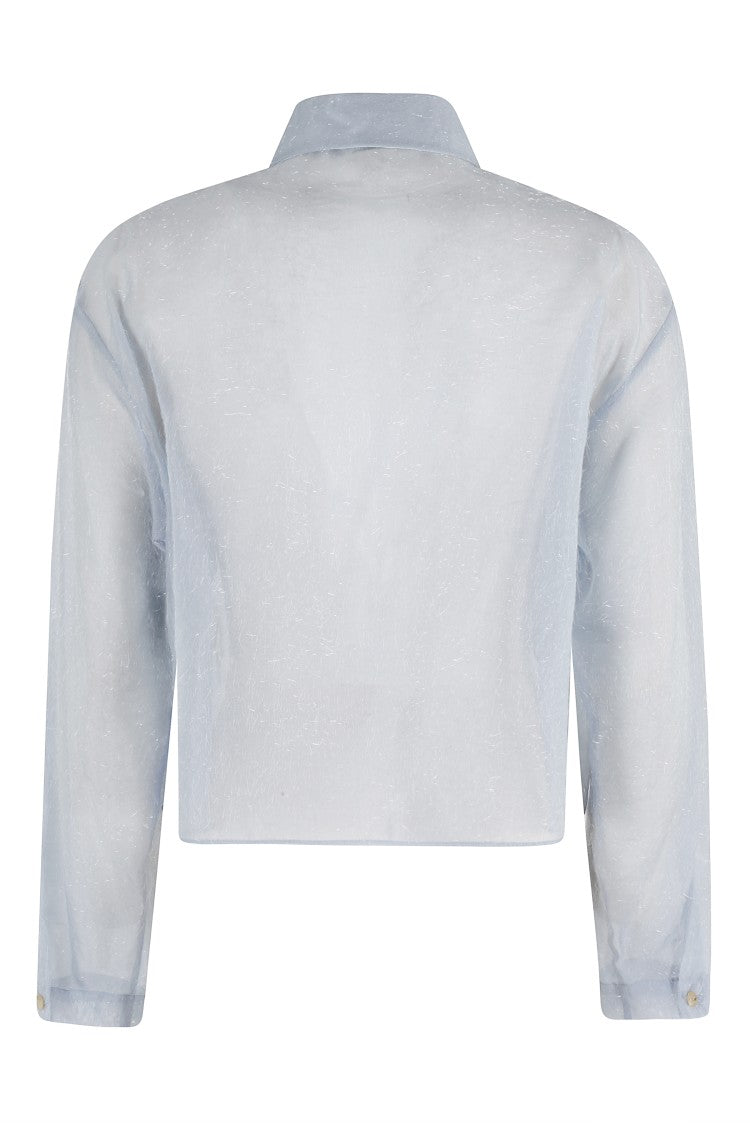 Alysi Plume Dorganza Crop Shirt