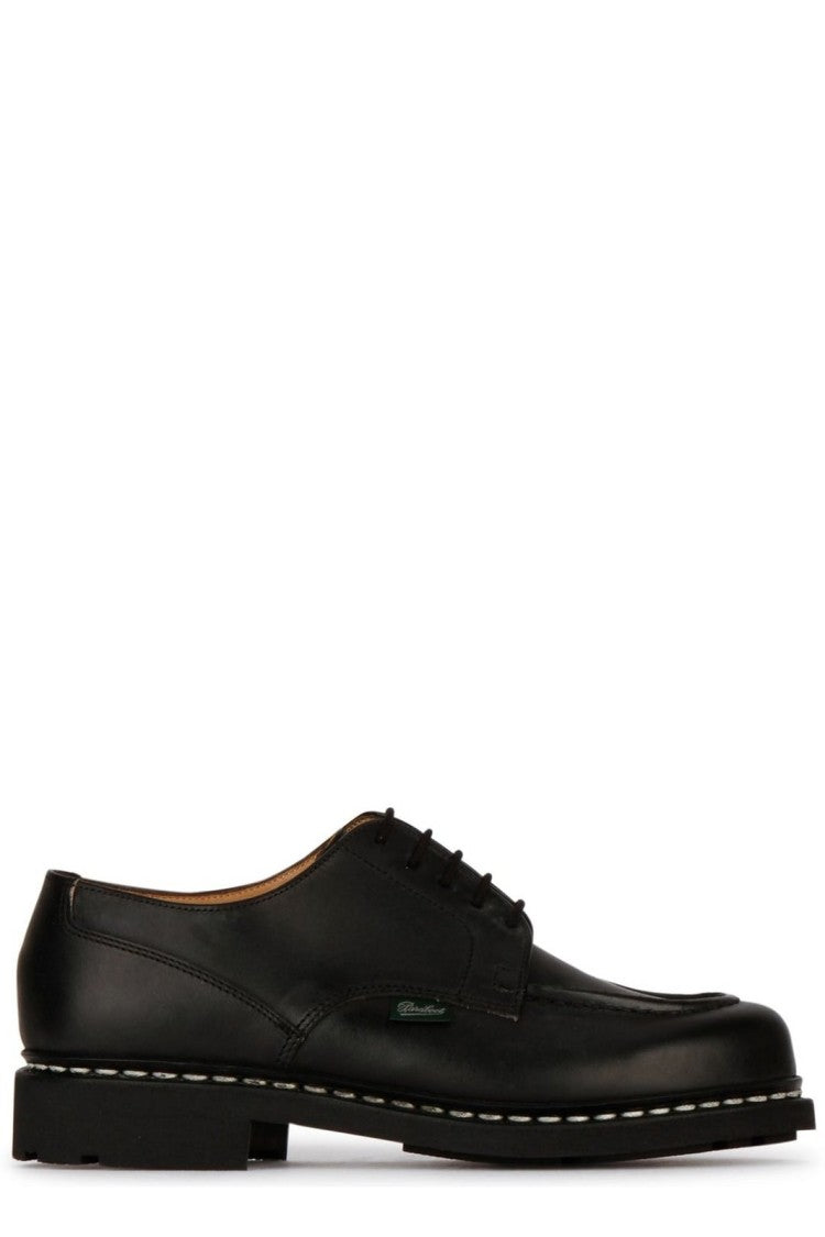 Paraboot Classic Black Dress Shoes With Rounded Toe