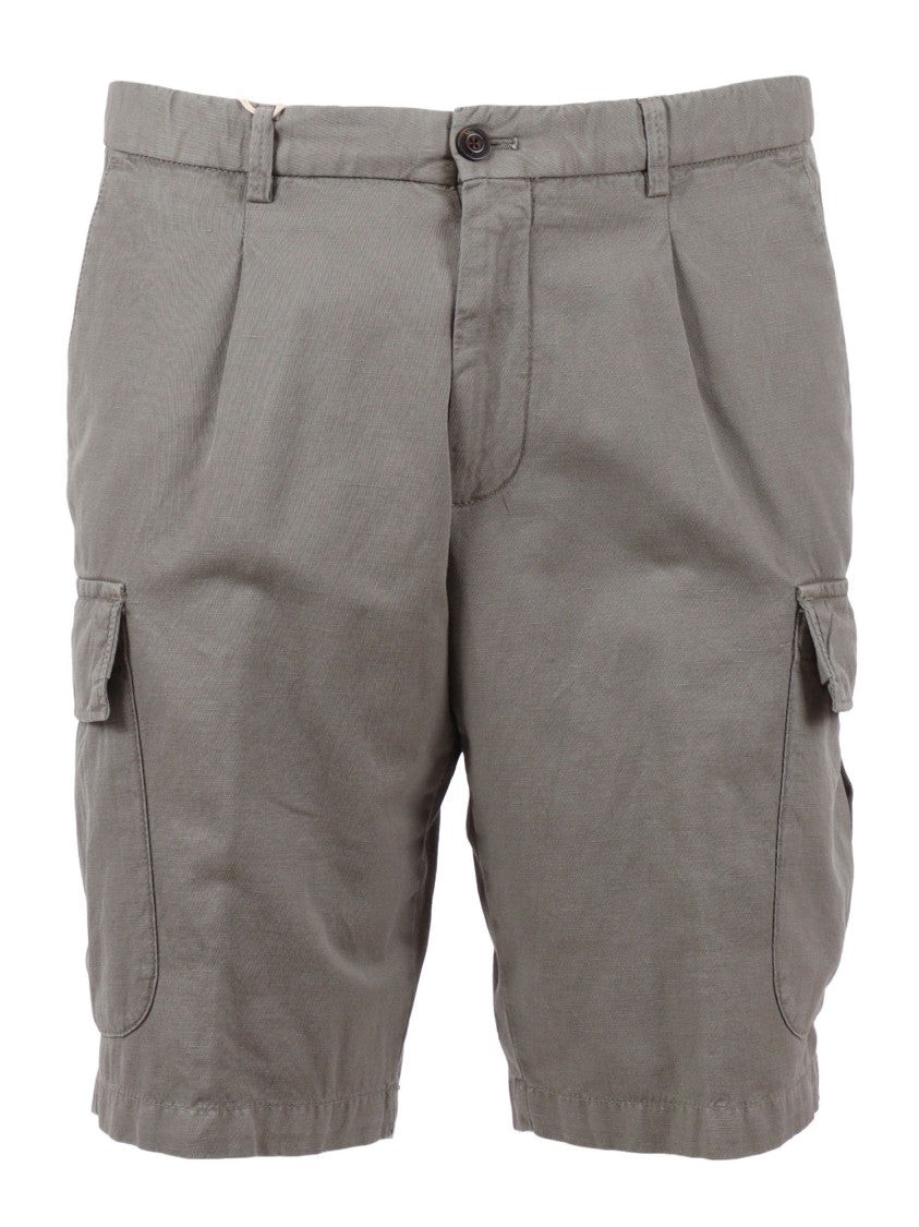 Briglia Grey Tailored Cargo Button Shorts