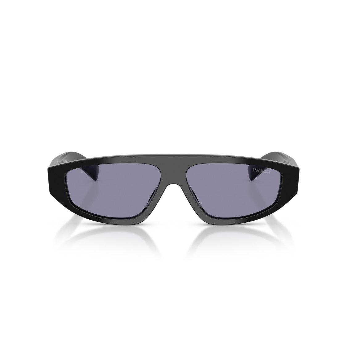 Prada 0Pr C02s Angular Black Acetate Sunglasses