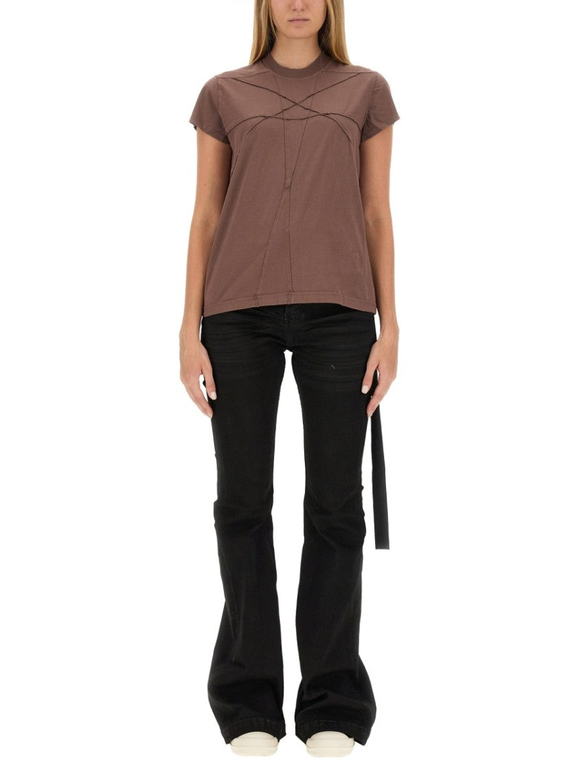 Drkshdw By Rick Owens Textured Cotton T-Shirt