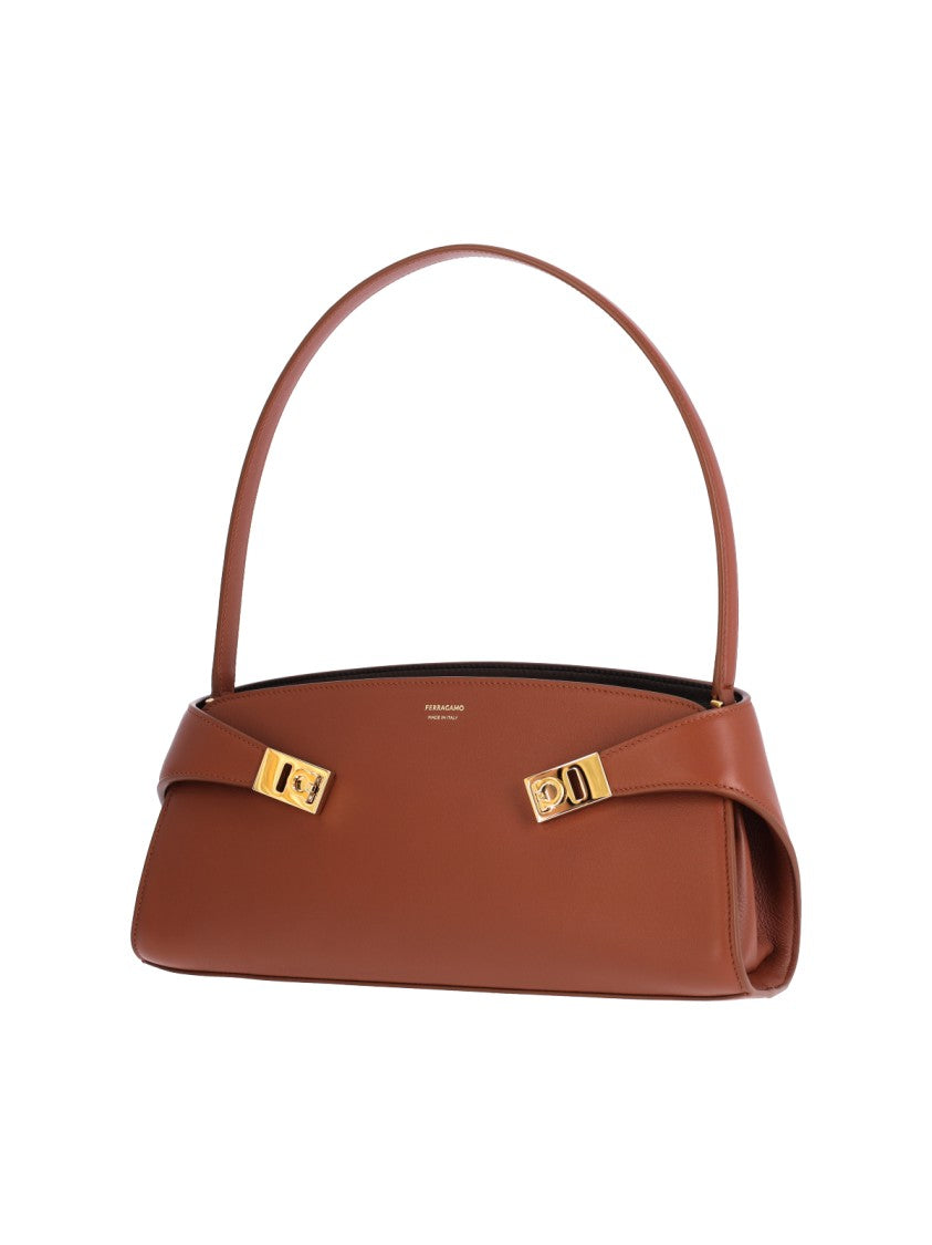 Ferragamo East-West Shoulder Bag With Zip Closure And Card Slots