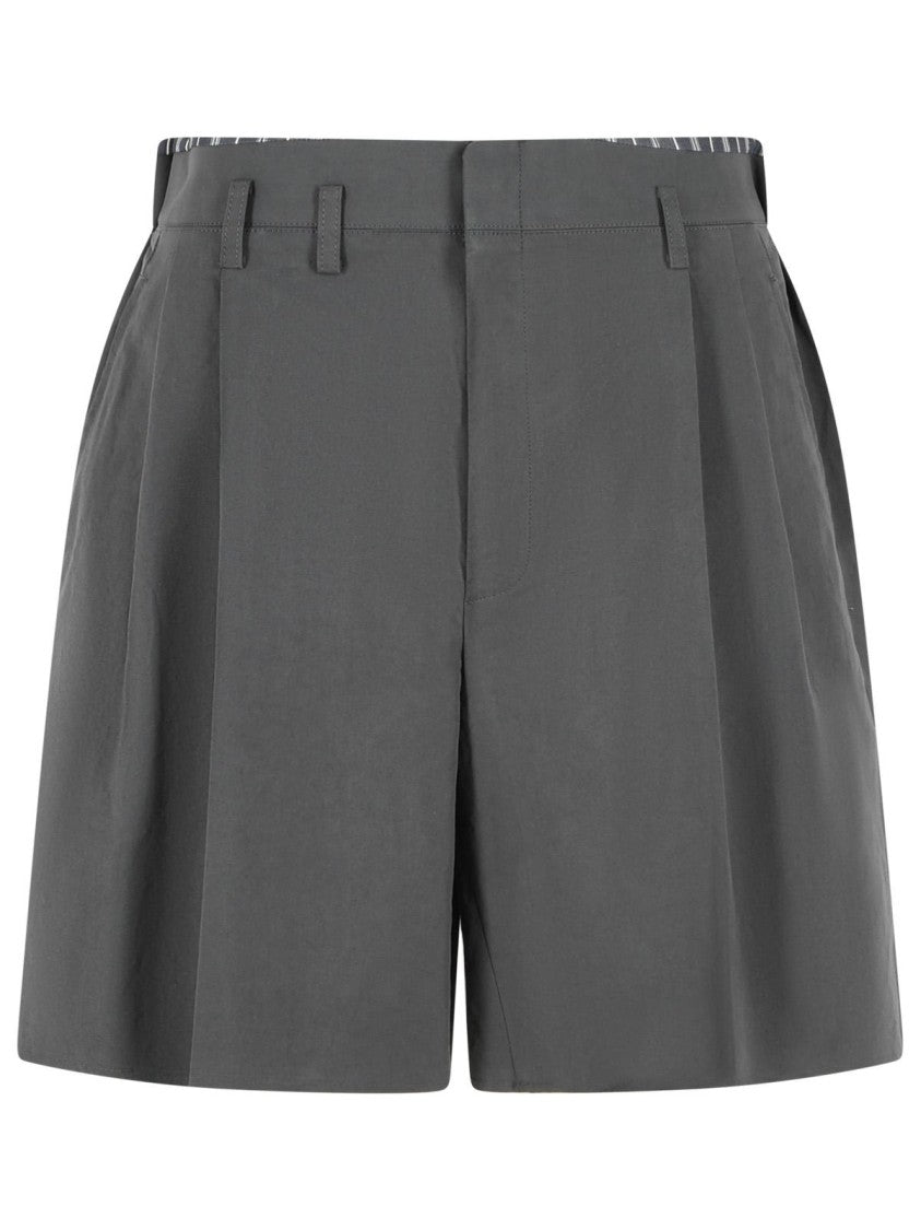 Maison Margiela Grey Cotton Blend Bermuda Shorts