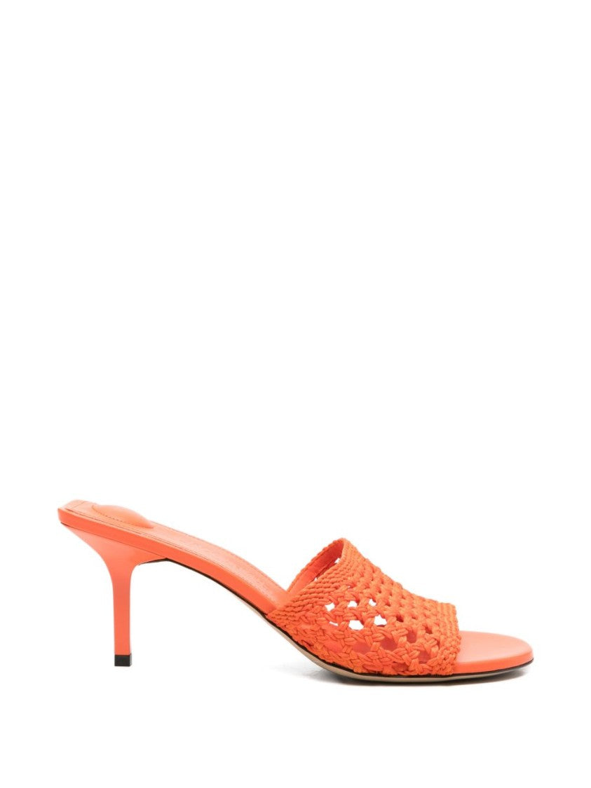 Jacquemus Orange Minimalist Open Toe Flat Sandals