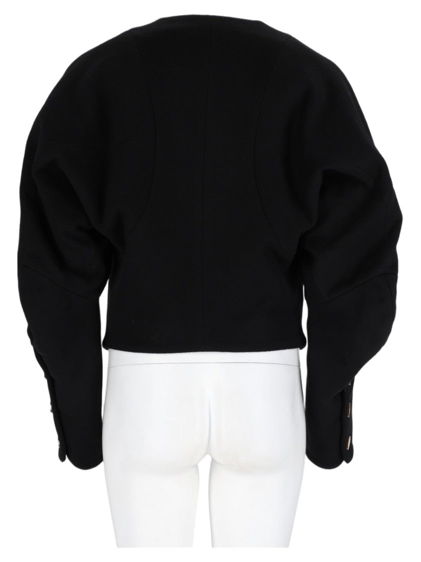 Vivienne Westwood Black Cropped Sculptural Wool-Cashmere Jacket