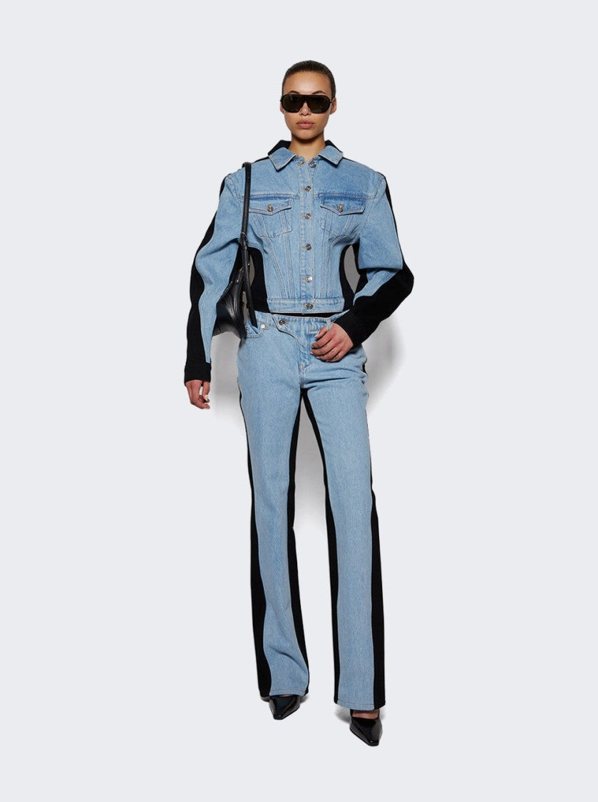 Mugler Small Embossed Spiral Curve 01 Shoulder Bag Black