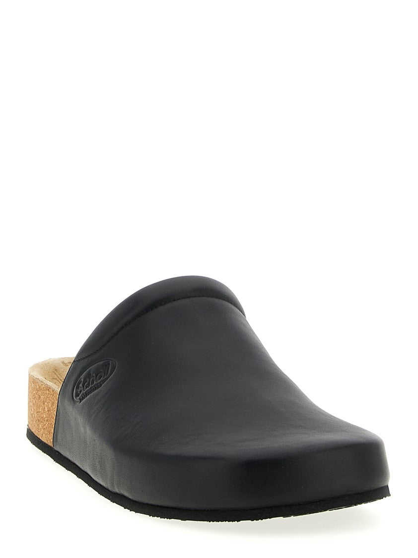 Balenciaga Minimalist Calf Leather Slip-On Clog