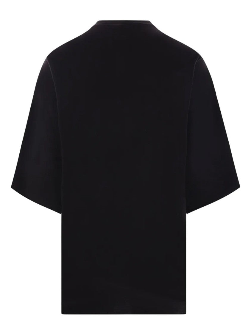 Rick Owens Relaxed Fit Black Cotton Crew Neck T-Shirt