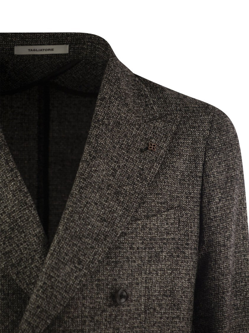 Tagliatore Double-Breasted Jacket In Wool Blend