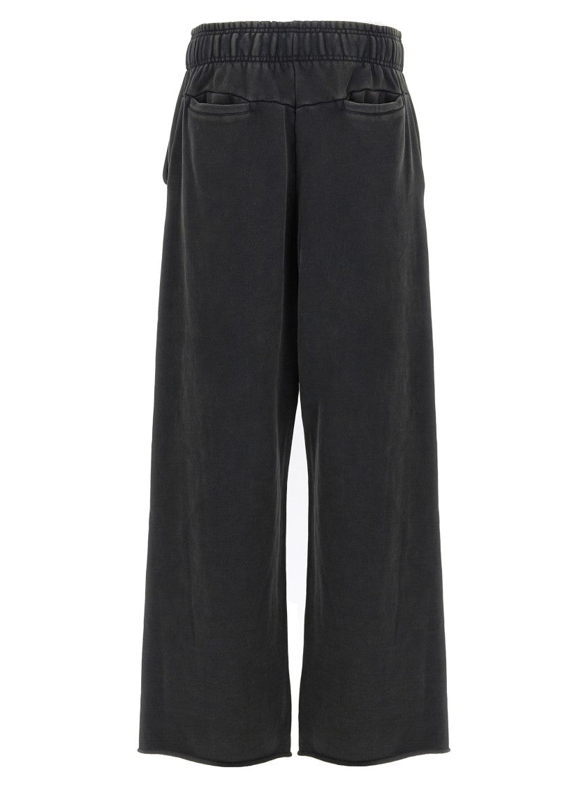 Entire Studios Faded Cotton Trousers With Adjustable Drawstring And Raw Cut Finish