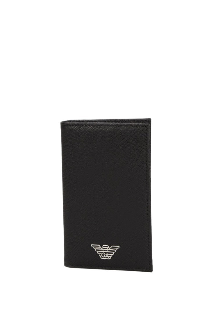 Emporio Armani Saffiano Leather Wallet With Eagle Emblem