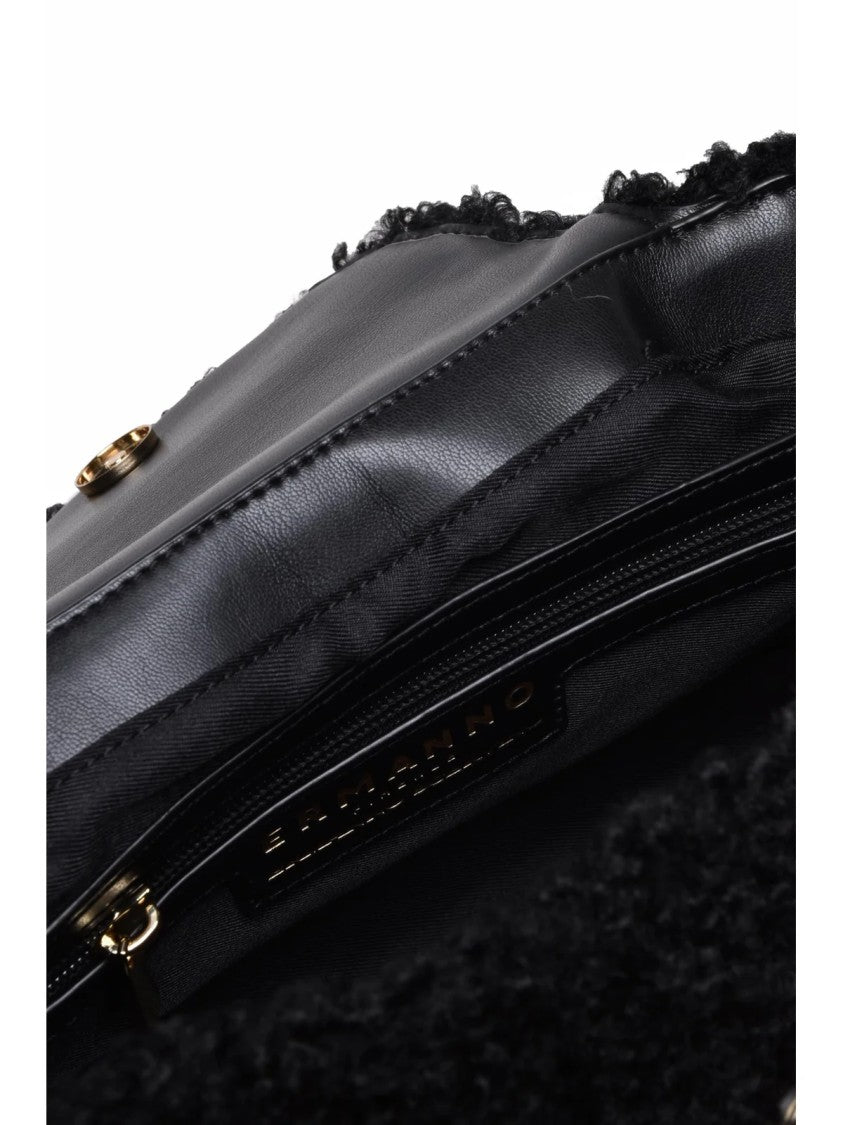 Ermanno Firenze Black Veda Leather-Like Polyurethane Shoulder Bag
