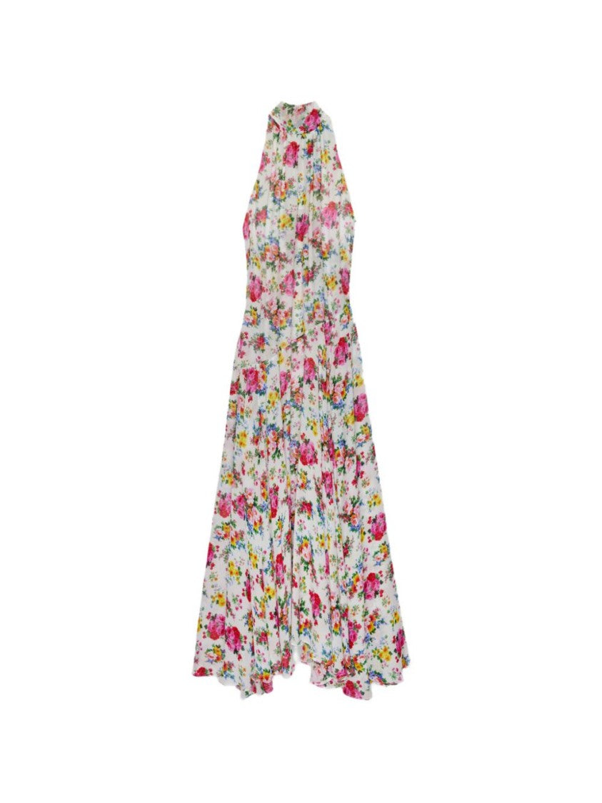 Msgm Floral Print Maxi Dress