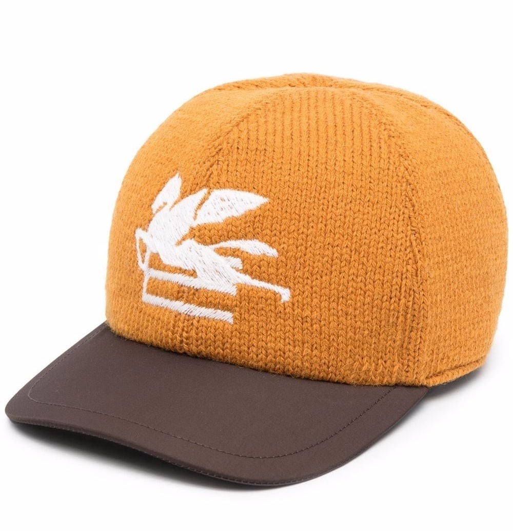 Etro Pegaso Logo Wool Baseball Cap