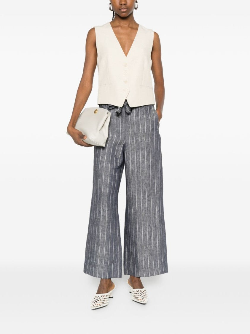 Max Mara Wide-Leg Linen Trousers