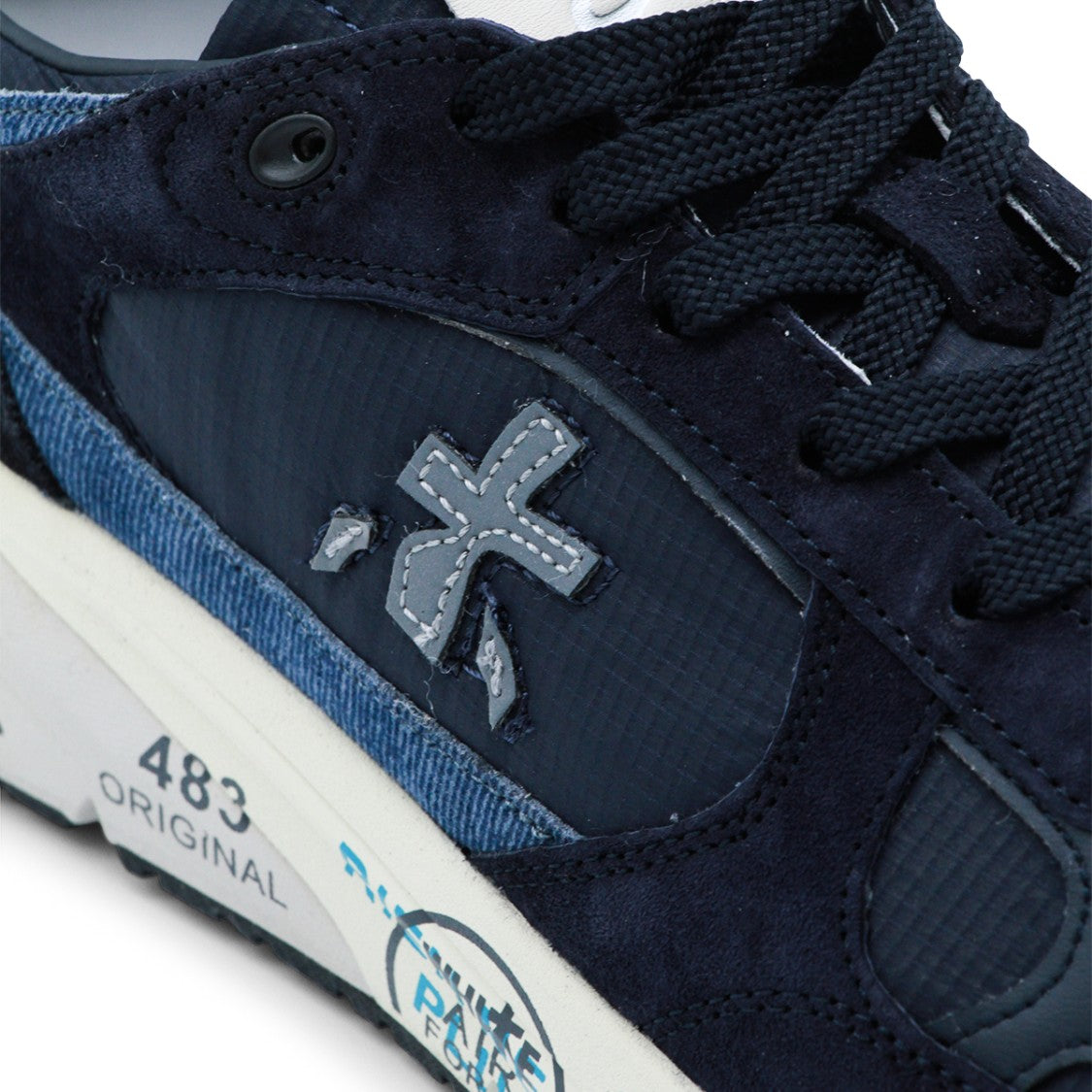 Premiata Navy Leather Mase Sneakers