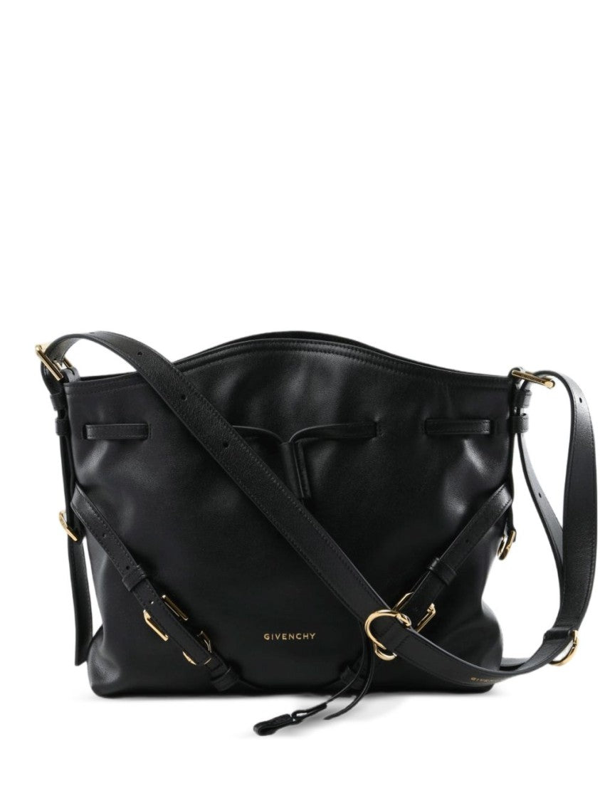 Givenchy Black Sleek Leather Shoulder Bag