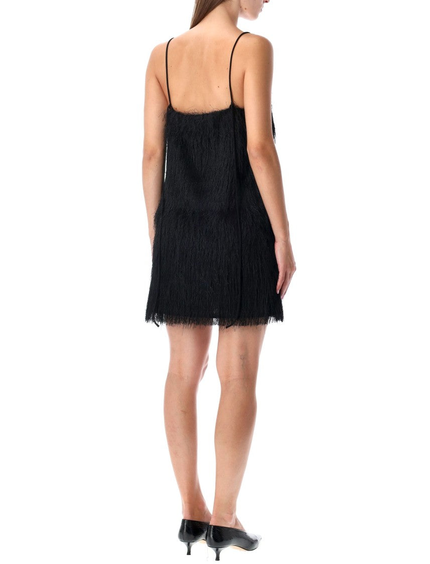 By Malene Birger Black Fringe Ledo Mini Dress