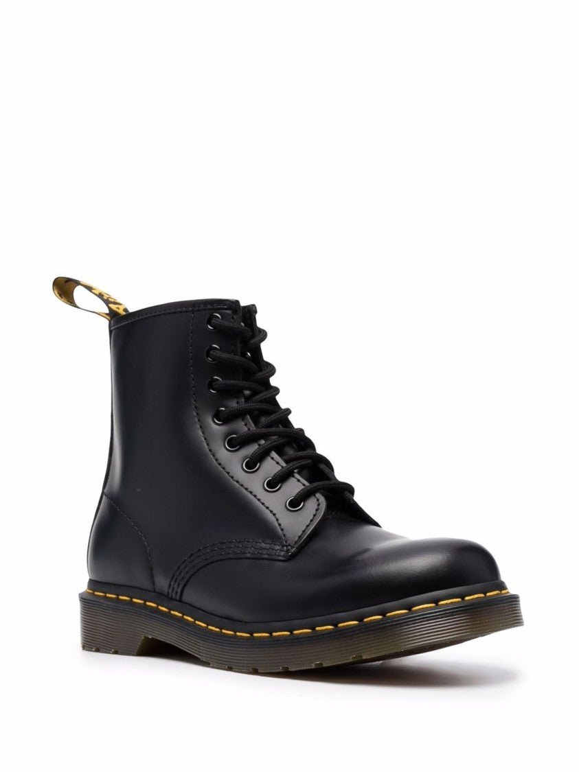 Dr. Martens 1460 Ankle-High Smooth Black Leather Boots