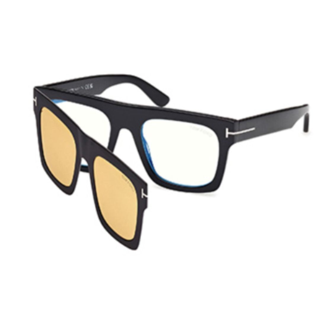 Tom Ford Ft6068-B Rectangular Black Acetate Eyeglasses