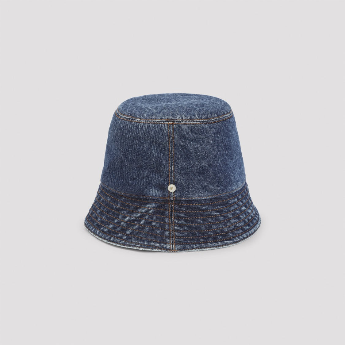 Loewe Structured Denim Bucket Hat With Embroidered Logo