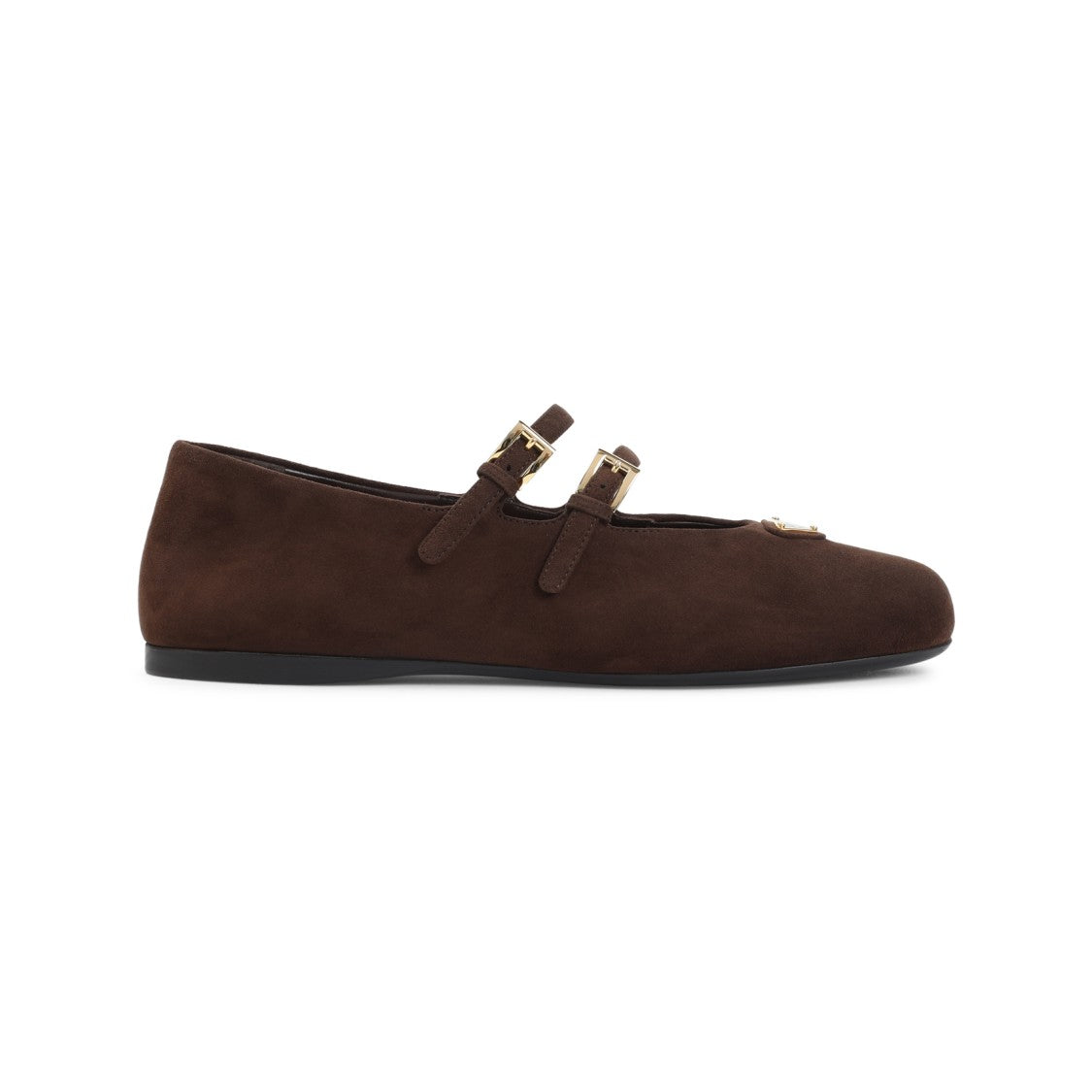Prada Brown Suede Leather Ballerinas