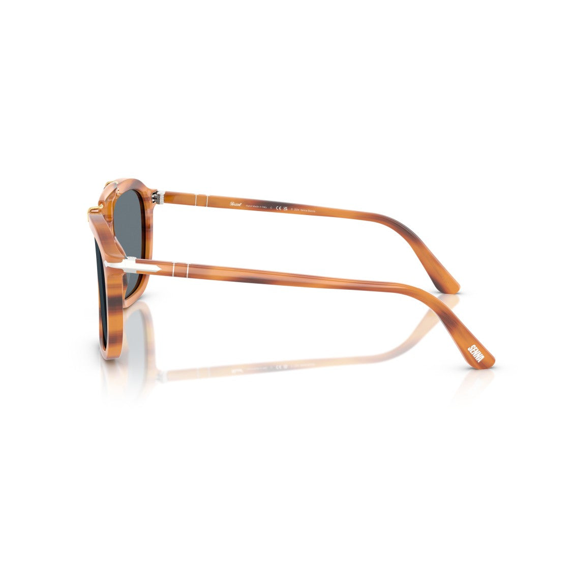 Persol 0Po0203s Bold Tortoiseshell Frame Sunglasses With Double Bridge Accents