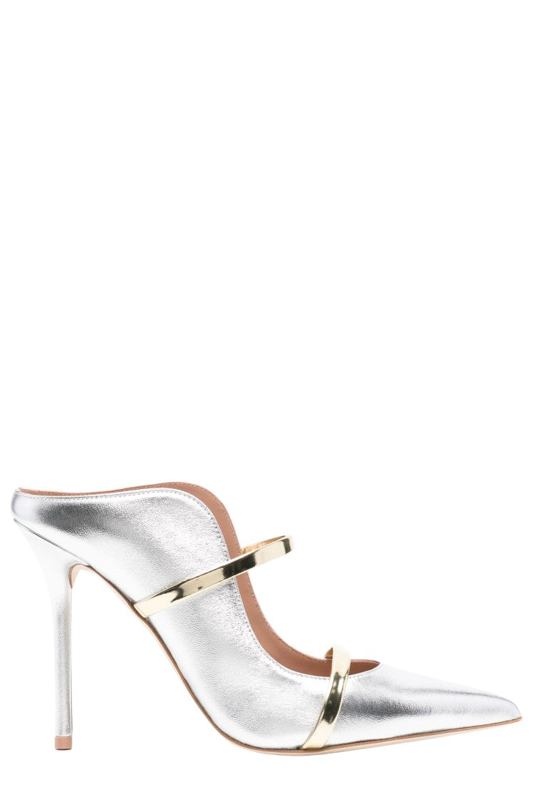 Malone Souliers Decollete Mules With Metallic Nappa