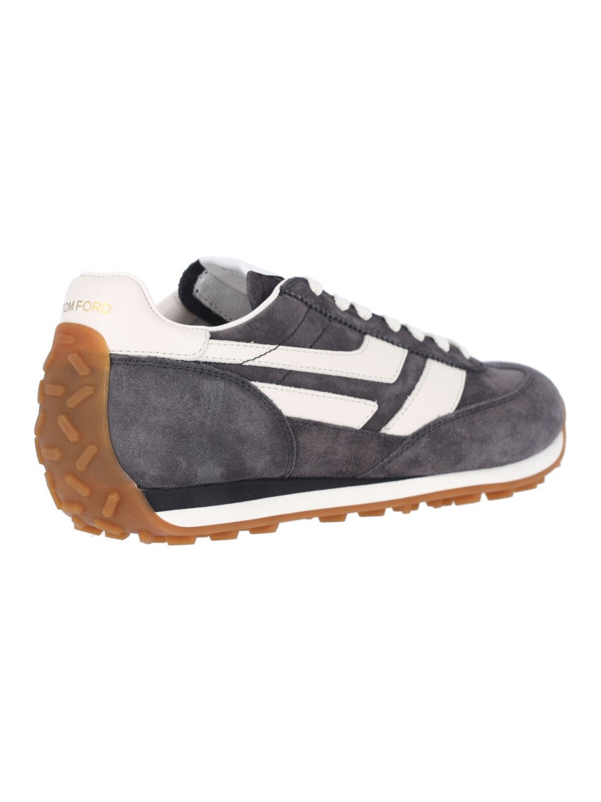 Tom Ford Low-Profile Sneakers With Suede And Leather Accents