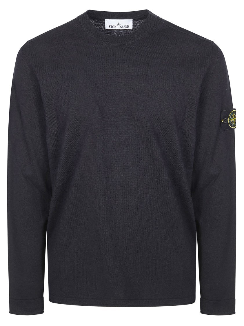 Stone Island Crew Neck Ribbed Neckline Sweatshirt