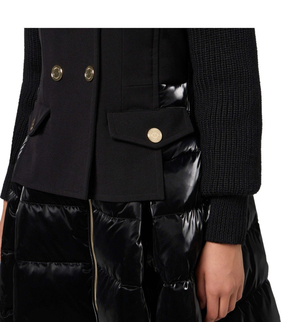 Elisabetta Franchi Circle Black Padded Coat