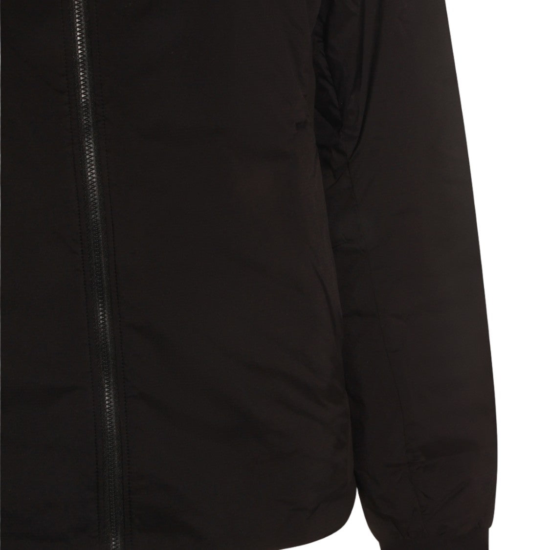 Arc'teryx Minimalist Black Jacket With Full Front Zipper And Hood