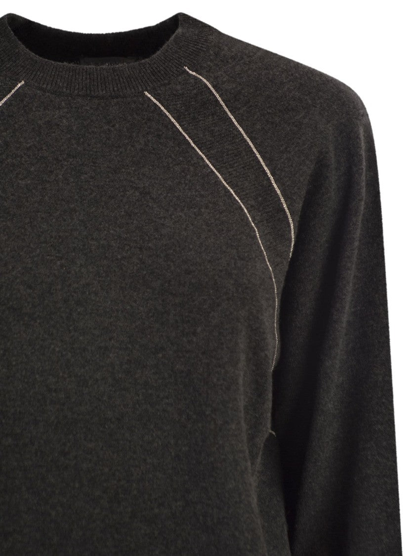 Peserico Crew Neck Jumper With Bright Details