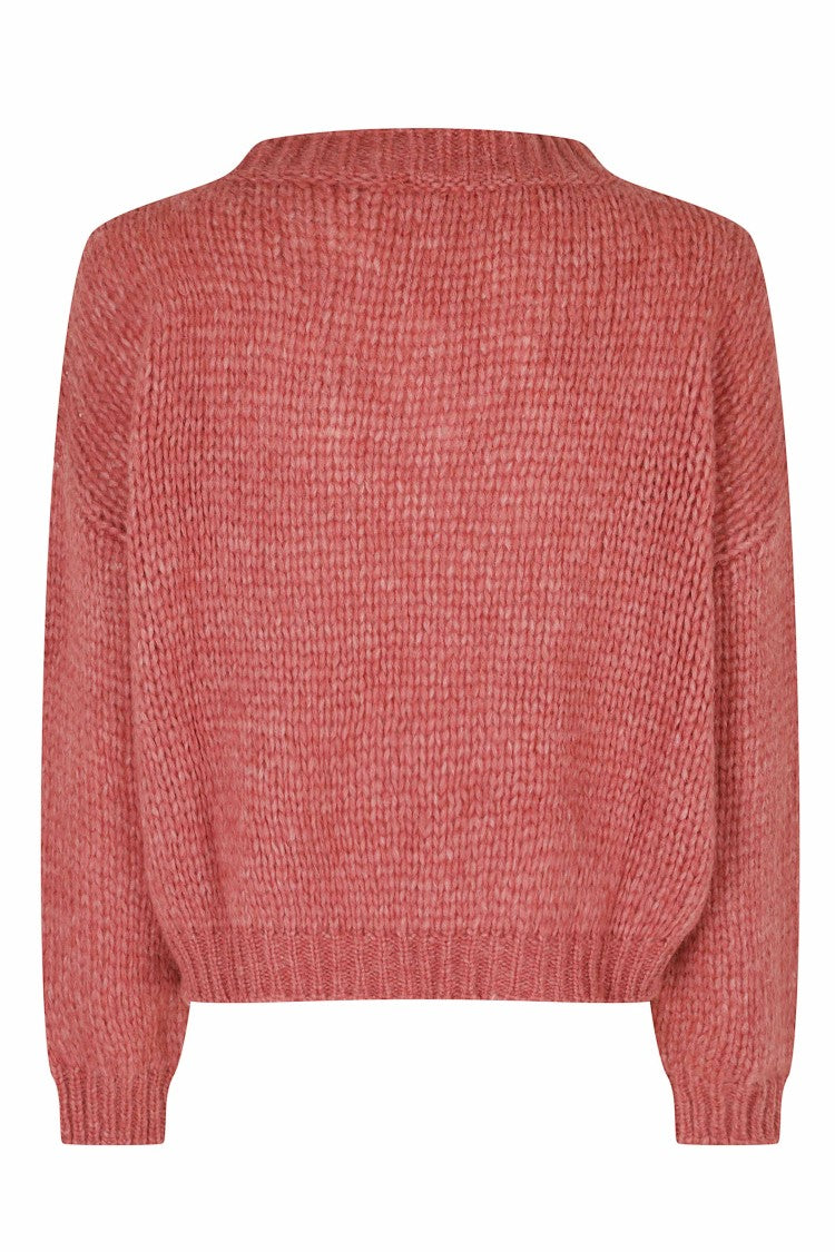 Roberto Collina V-Neck Chunky Knit Sweater With Ribbed Trim