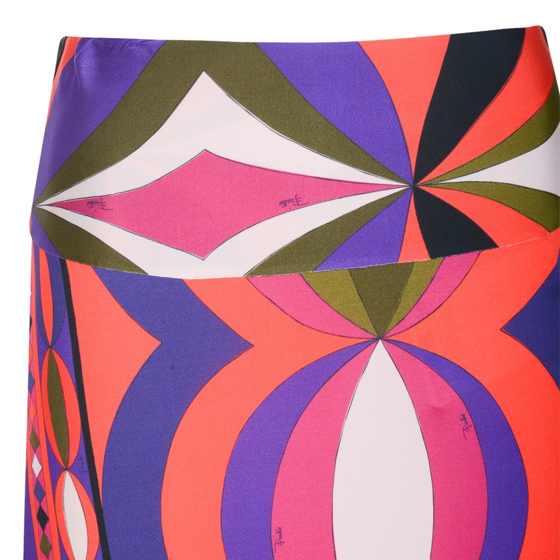 Emilio Pucci Geometric Maxi Skirt With Logo Print