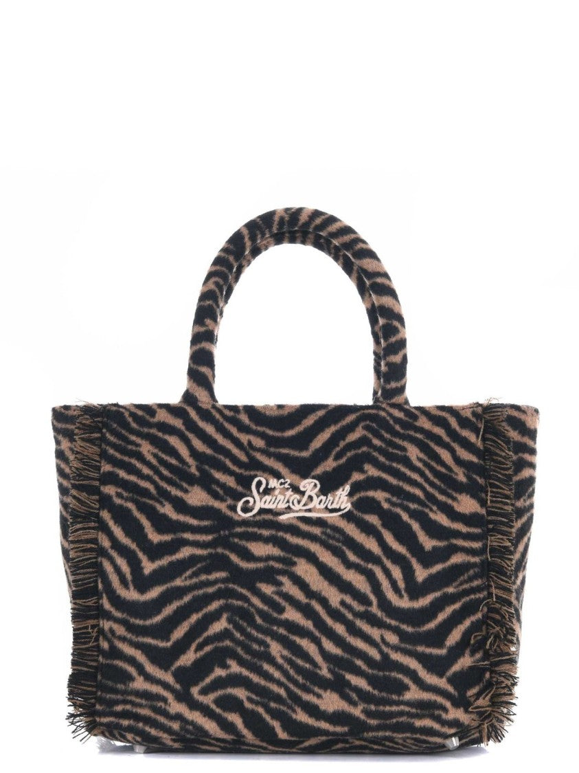 Mc2 Saint Barth Large Tiger Stripe Tote Bag