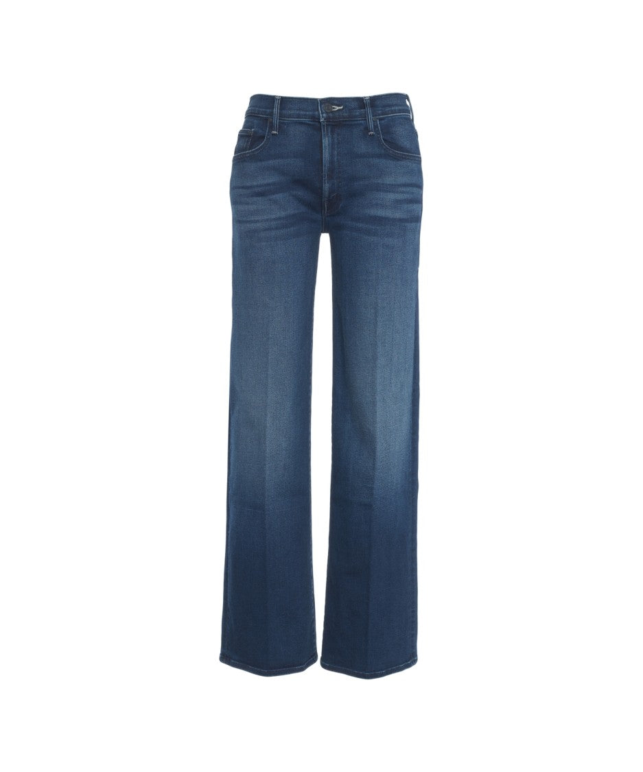 Mother Mid-Rise Five-Pocket Jeans With Slight Flare Hem