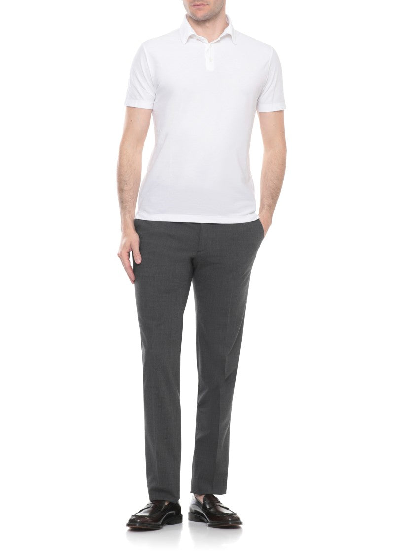 Incotex Grey Wool-Blend Pants