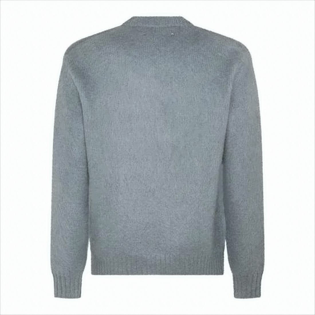 Golden Goose Soft Blue Mohair Blend Sweater With Ribbed Details