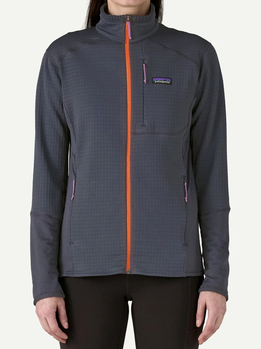 Patagonia Grey R1 Jkt Fitted Grid Active Jacket