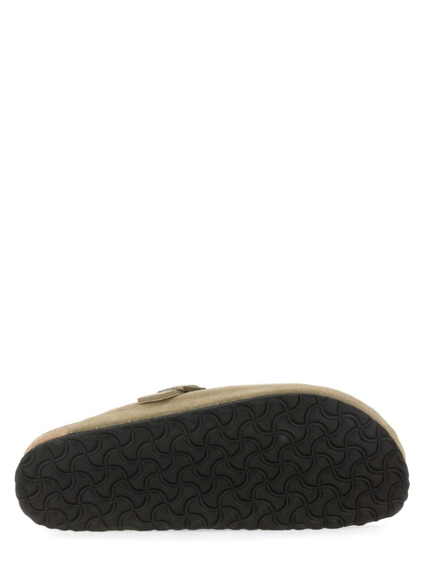 Birkenstock Narrow-Fit Suede Slip-On Clogs With Adjustable Buckle