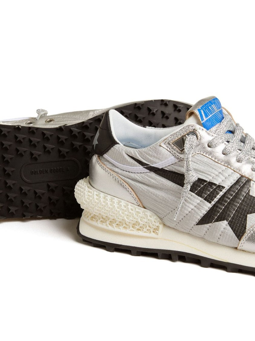 Golden Goose Metallic Sneakers With High-Quality Leather And Rubber Soles