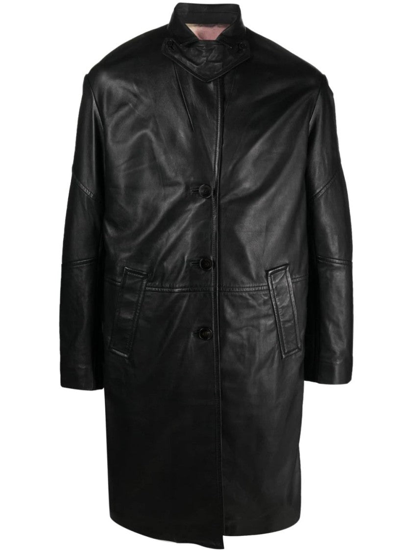Zadig & Voltaire Macari Buttoned Leather Coat