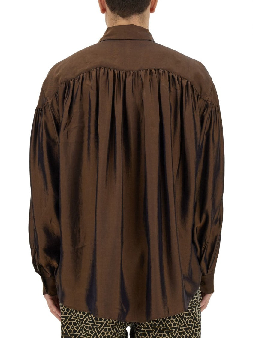 Aïe Relaxed Fit Brown Oversize Shirt