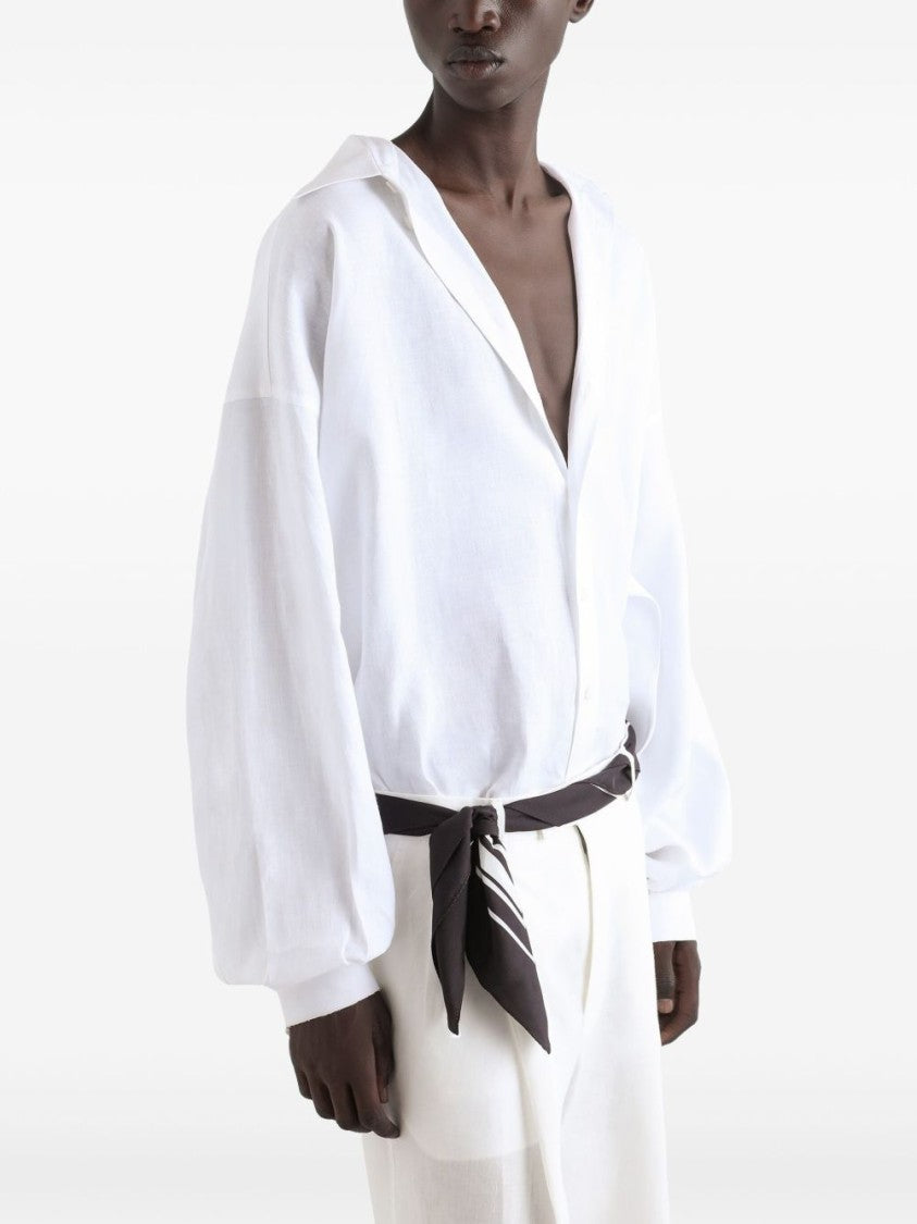 Dolce & Gabbana Button-Down Shirt With Box-Pleat Detail And Drop Shoulder Design